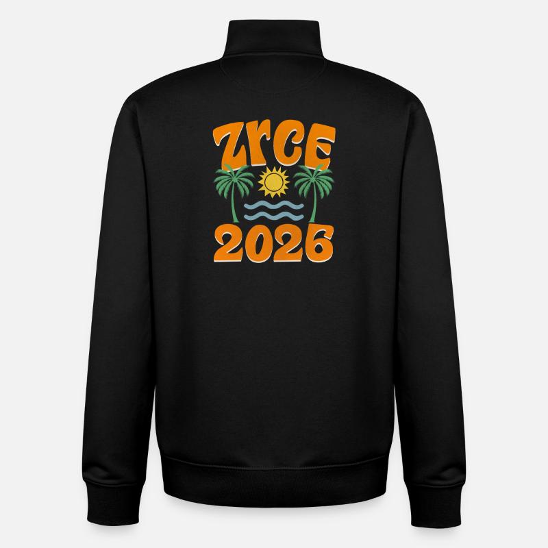 Zrce Party 2026 - Sweat zippé unisexe en coton bio Stanley/Stella - noir