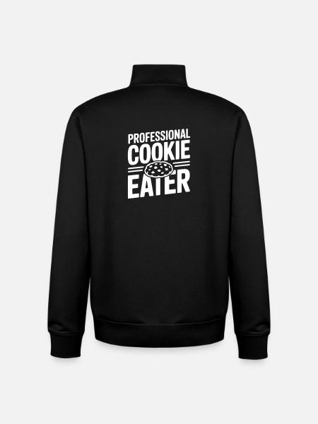 Professional Cookie Eater - Unisex Organic Zip Sweatshirt by Stanley/Stella - black