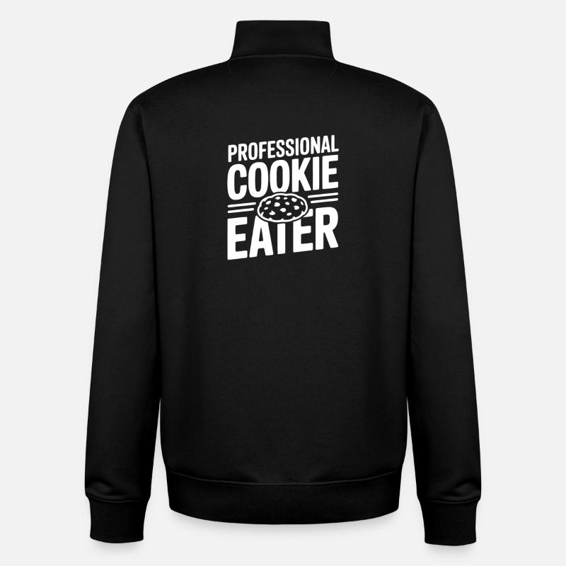 Professional Cookie Eater - Unisex Organic Zip Sweatshirt by Stanley/Stella - black