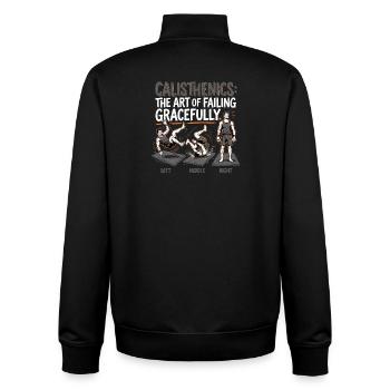 Calisthenics Gracefully - Unisex Organic Zip Sweatshirt von Stanley/Stella - Schwarz - Hinten - AI Model Male 185 light (185cm)