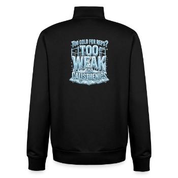 Cold Calisthenics Reps - Unisex Organic Zip Sweatshirt by Stanley/Stella - black - Back - AI Model Male 185 light (185cm)