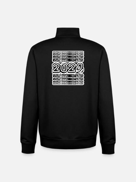 Year 2024 - Unisex Organic Zip Sweatshirt by Stanley/Stella - black