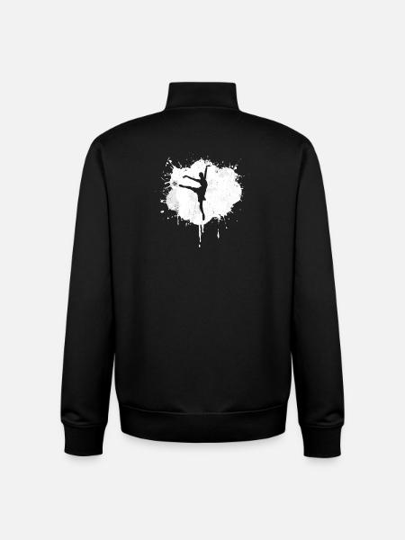 Ballet Dancer Sketch - Unisex Organic Zip Sweatshirt by Stanley/Stella - black