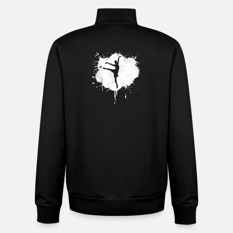 Ballet Dancer Sketch - Unisex Organic Zip Sweatshirt by Stanley/Stella - black
