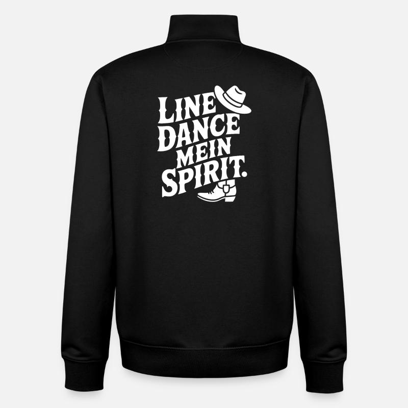 Line Dance Mein Spirit - Sweat zippé unisexe en coton bio Stanley/Stella - noir
