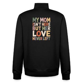 Mom's Love Remains Colorful - Unisex Organic Zip Sweatshirt by Stanley/Stella - black - Back - AI Model Male 185 light (185cm)