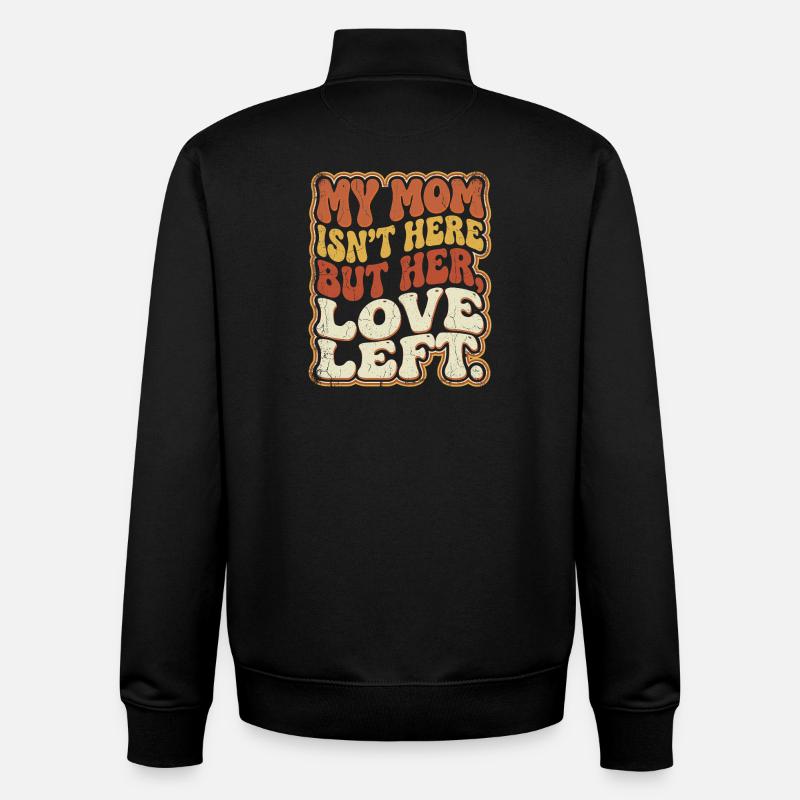 Maman a disparu, l’amour reste - Sweat zippé unisexe en coton bio Stanley/Stella - noir
