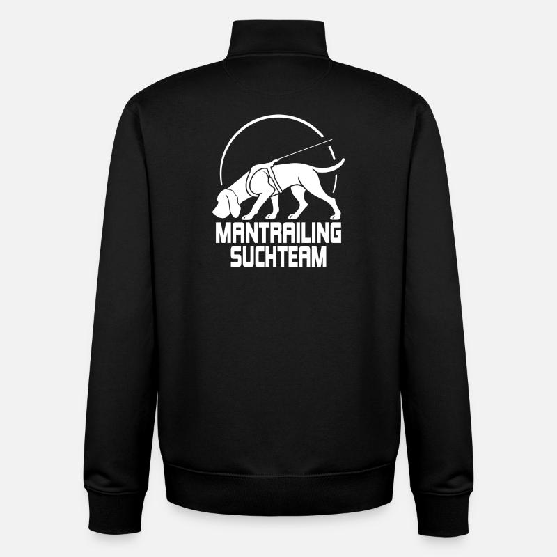 Bloodhound Mantrailing Suchteam Hunde Wilsigns - Unisex Organic Zip Sweatshirt von Stanley/Stella - Schwarz
