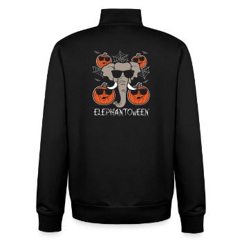 Safari Afrique faune du Serengeti éléphant d’Halloween - Sweat zippé unisexe en coton bio Stanley/Stella - noir - Dos - AI Model Male 185 light (185cm)