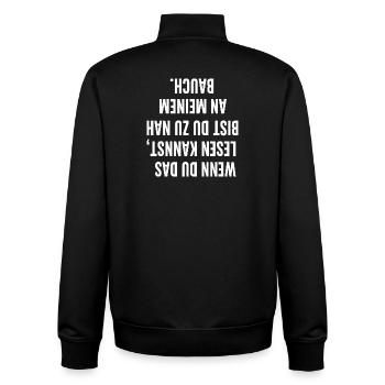Lustiges Designe 2 - Unisex Organic Zip Sweatshirt von Stanley/Stella - Schwarz - Hinten - AI Model Male 185 light (185cm)