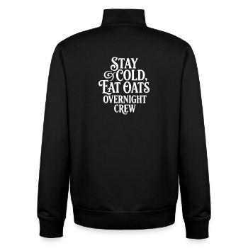 Overnight Oats Müsli Cereals Stay Cold Crew - Unisex Organic Zip Sweatshirt von Stanley/Stella - Schwarz - Hinten - AI Model Male 185 light (185cm)