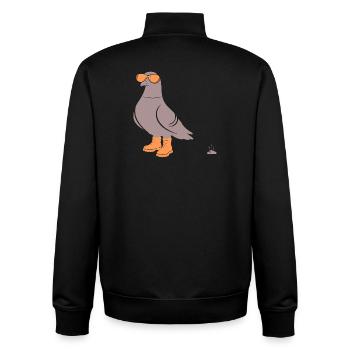 Pigeon Orange - Unisex Organic Zip Sweatshirt by Stanley/Stella - black - Back - AI Model Male 185 light (185cm)