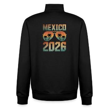 Mexico 2026 - Unisex Organic Zip Sweatshirt by Stanley/Stella - black - Back - AI Model Male 185 light (185cm)