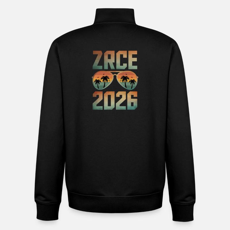 Zrce Party 2026 - Sweat zippé unisexe en coton bio Stanley/Stella - noir