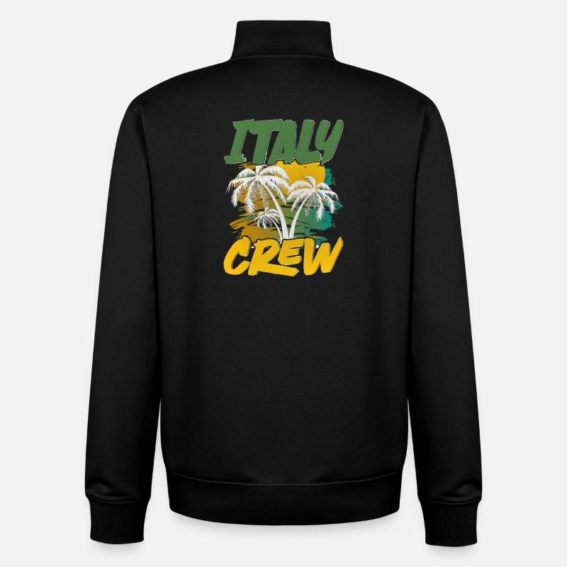 Équipe d’Italie - Sweat zippé unisexe en coton bio Stanley/Stella - noir