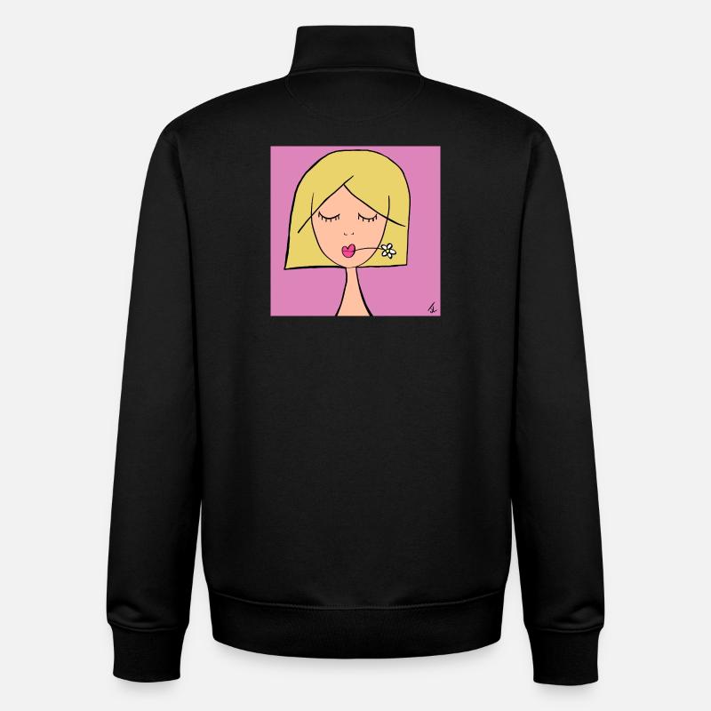 blonde - Sweat zippé unisexe en coton bio Stanley/Stella - noir