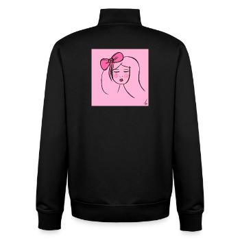 Girl Pink - Unisex Organic Zip Sweatshirt by Stanley/Stella - black - Back - AI Model Male 185 light (185cm)