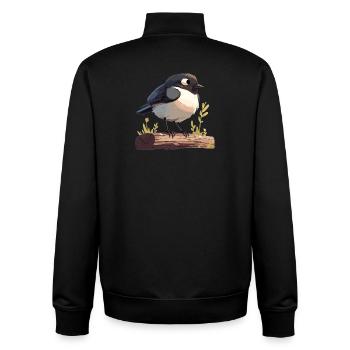 Elstern Elster - Unisex Organic Zip Sweatshirt von Stanley/Stella - Schwarz - Hinten - AI Model Male 185 light (185cm)