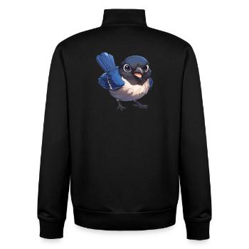 Elstern Elster - Unisex Organic Zip Sweatshirt von Stanley/Stella - Schwarz - Hinten - AI Model Male 185 light (185cm)