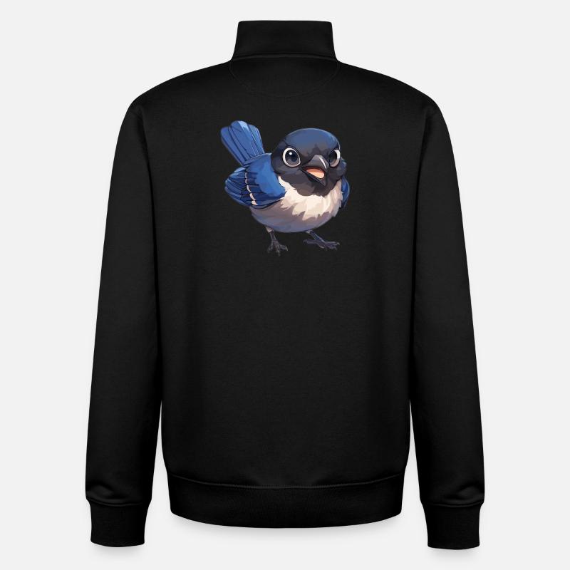 Pies Magpie - Sweat zippé unisexe en coton bio Stanley/Stella - noir