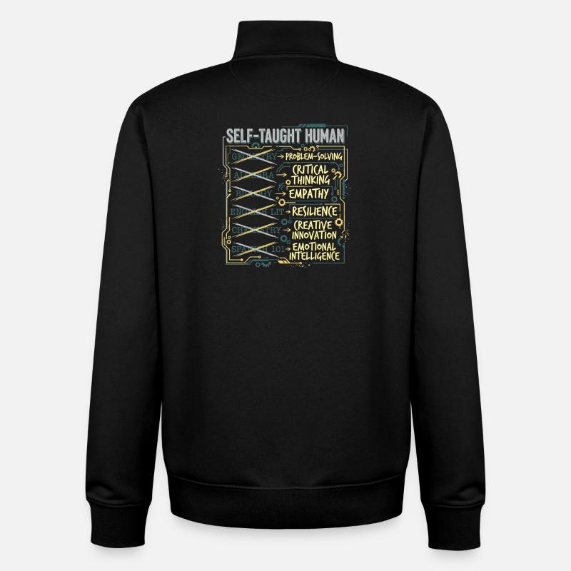 Home Schooling - Unisex Organic Zip Sweatshirt by Stanley/Stella - black