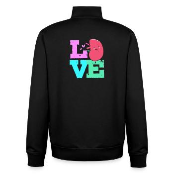 Nierenspender Spender Niere - Unisex Organic Zip Sweatshirt von Stanley/Stella - Schwarz - Hinten - AI Model Male 185 light (185cm)
