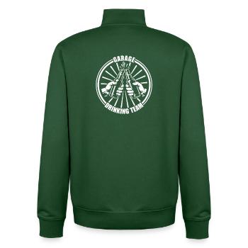 Garage Drinking Team Car lover car guy mechanic - Unisex Organic Zip Sweatshirt von Stanley/Stella - Flaschengrün - Hinten - AI Model Male 185 dark (185cm)