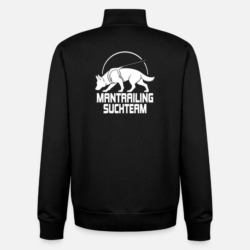 Deutscher Schäferhund Mantrailing Suchteam Hunde - Unisex Organic Zip Sweatshirt von Stanley/Stella - Schwarz