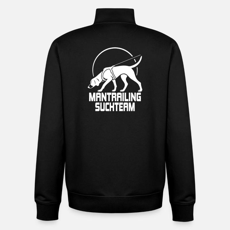 Foxhound Mantrailing Suchteam Hunde Hund - Unisex Organic Zip Sweatshirt von Stanley/Stella - Schwarz