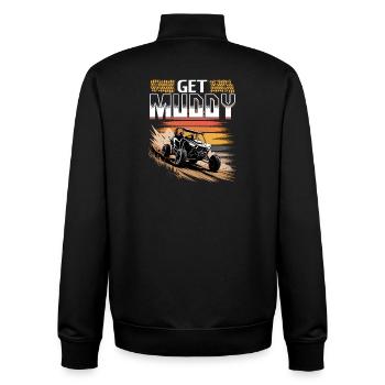 UTV Off Road 4 Wheeler Side by side - Unisex Organic Zip Sweatshirt von Stanley/Stella - Schwarz - Hinten - AI Model Male 185 light (185cm)