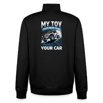 UTV Off Road 4 Wheeler Side by side - Unisex Organic Zip Sweatshirt von Stanley/Stella - Schwarz - Hinten - AI Model Male 185 light (185cm)
