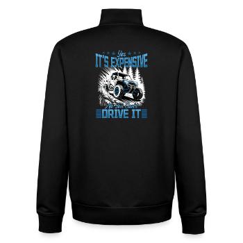 UTV Off Road 4 Wheeler Side by side - Unisex Organic Zip Sweatshirt von Stanley/Stella - Schwarz - Hinten - AI Model Male 185 light (185cm)