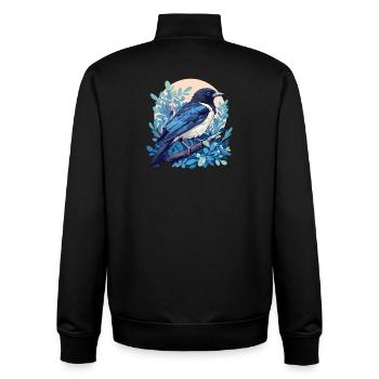 Elstern Elster - Unisex Organic Zip Sweatshirt von Stanley/Stella - Schwarz - Hinten - AI Model Male 185 light (185cm)