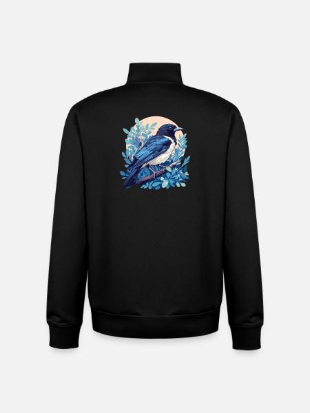 Elstern Elster - Unisex Organic Zip Sweatshirt von Stanley/Stella - Schwarz