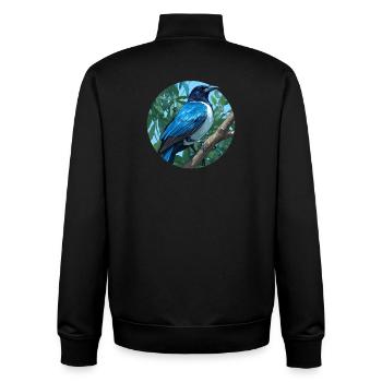Elstern Elster - Unisex Organic Zip Sweatshirt von Stanley/Stella - Schwarz - Hinten - AI Model Male 185 light (185cm)