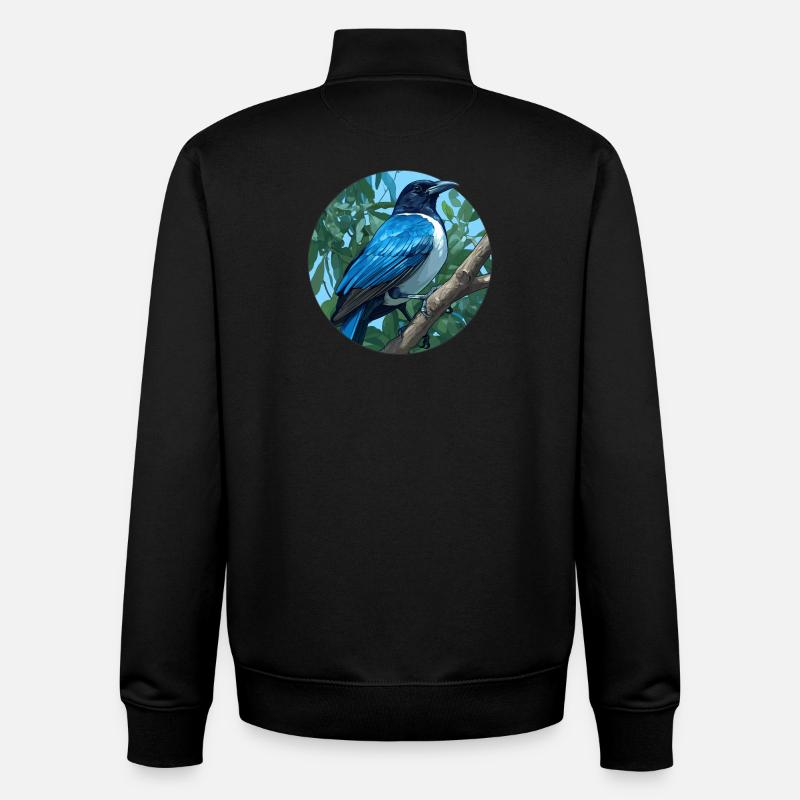 Pies Magpie - Sweat zippé unisexe en coton bio Stanley/Stella - noir