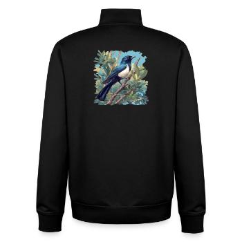 Elstern Elster - Unisex Organic Zip Sweatshirt von Stanley/Stella - Schwarz - Hinten - AI Model Male 185 light (185cm)