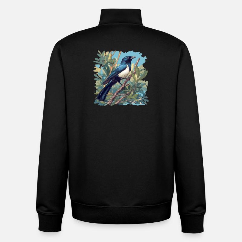 Elstern Elster - Unisex Organic Zip Sweatshirt von Stanley/Stella - Schwarz