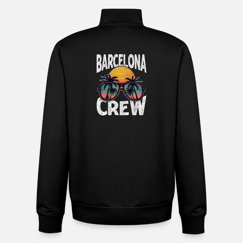 Barcelona Crew - Unisex Organic Zip Sweatshirt von Stanley/Stella - Schwarz