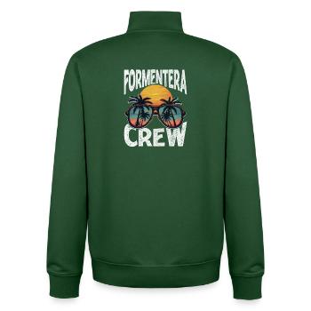 Formentera Crew - Unisex Organic Zip Sweatshirt by Stanley/Stella - bottle green - Back - AI Model Male 185 dark (185cm)