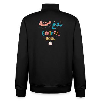 Grateful Rainbow Soul - Unisex Organic Zip Sweatshirt by Stanley/Stella - black - Back - AI Model Male 185 light (185cm)