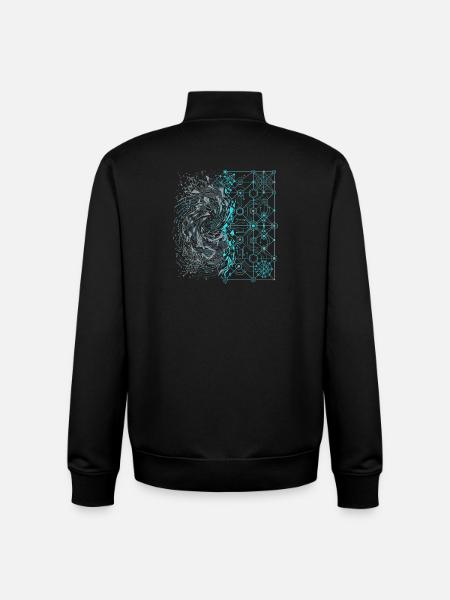 Digital order and chaos - Unisex Organic Zip Sweatshirt by Stanley/Stella - black