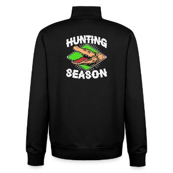 Krokodil Jagd - Unisex Organic Zip Sweatshirt von Stanley/Stella - Schwarz - Hinten - AI Model Male 185 light (185cm)
