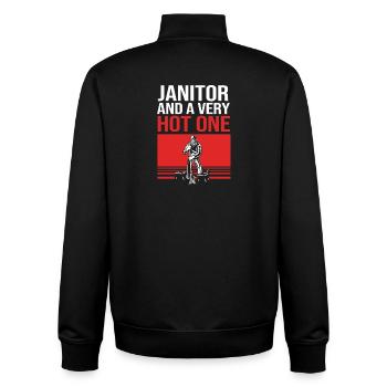caretaker - Unisex Organic Zip Sweatshirt by Stanley/Stella - black - Back - AI Model Male 185 light (185cm)