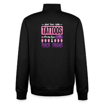 Nageldesigner Nageldesignerin Kosmetik Nagelstudio - Unisex Organic Zip Sweatshirt von Stanley/Stella - Schwarz - Hinten - AI Model Male 185 light (185cm)