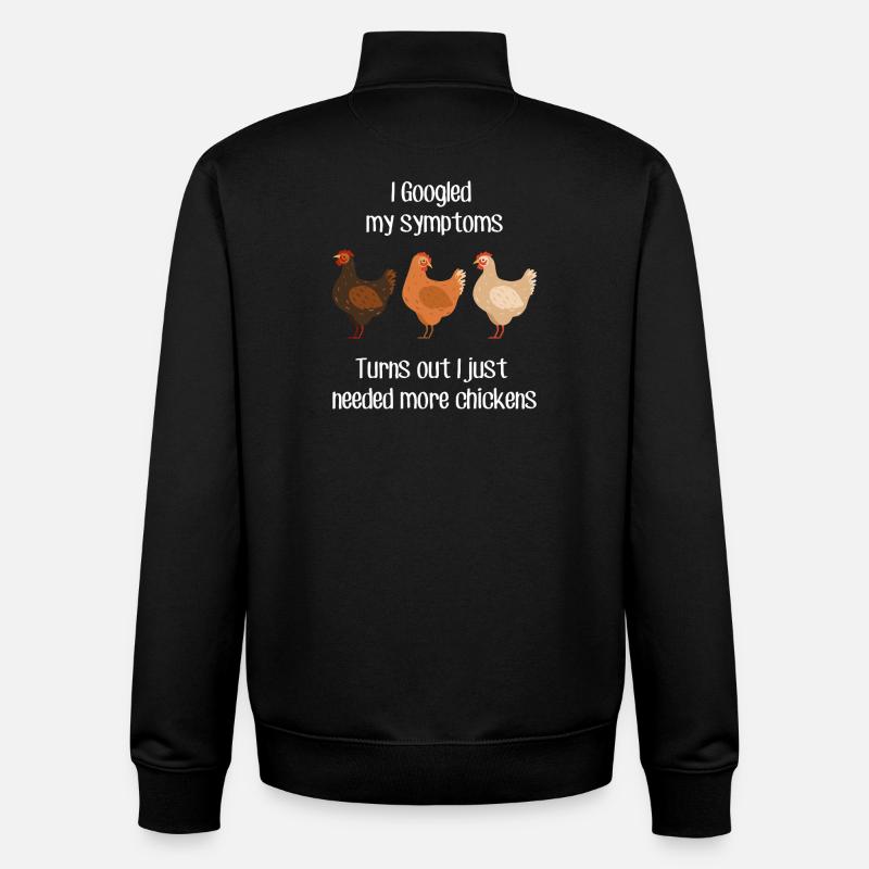 Huhn spricht mit - Unisex Organic Zip Sweatshirt von Stanley/Stella - Schwarz