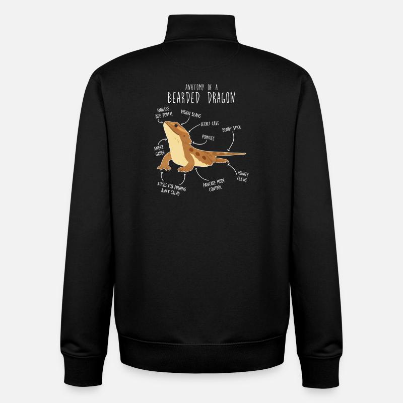 Anatomie du chien Golden Retriever - Sweat zippé unisexe en coton bio Stanley/Stella - noir