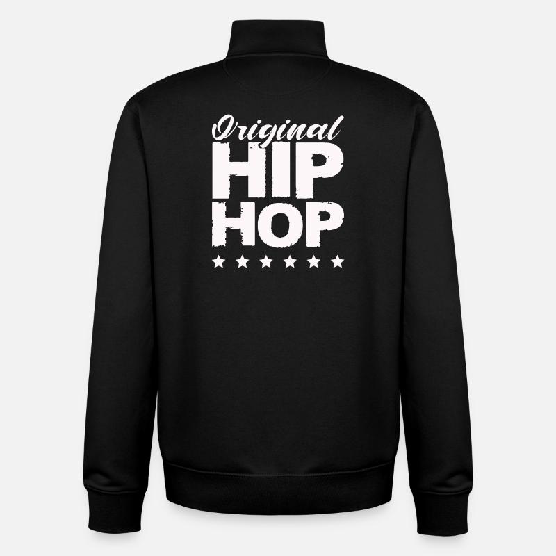 Style hip-hop original - Sweat zippé unisexe en coton bio Stanley/Stella - noir