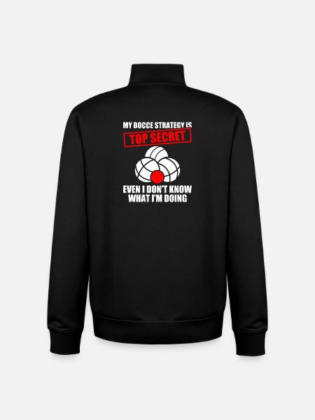 My bocce strategy Petanque Boule player - Unisex Organic Zip Sweatshirt by Stanley/Stella - black