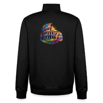 Kolosseum Rom buntes Splash Design Italien - Unisex Organic Zip Sweatshirt von Stanley/Stella - Schwarz - Hinten - AI Model Male 185 light (185cm)